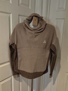 Womens Nike ACG Therma-Fit Wolf Tree Polartec Fleece Pullover Sweatshirt M And L